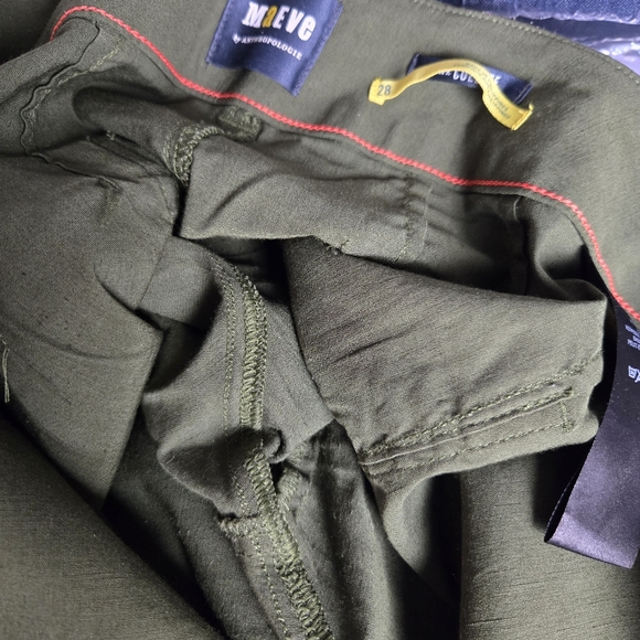 Anthropologie Maeve The Colette Crop Wide-Leg Pants Olive Green - Picture 8 of 14